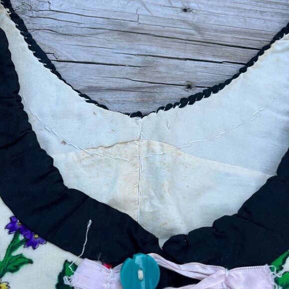 Vintage 1920s Antique Slovak Bustier Women’s Floral Handmade Vest Blouse - Picture 4 of 8